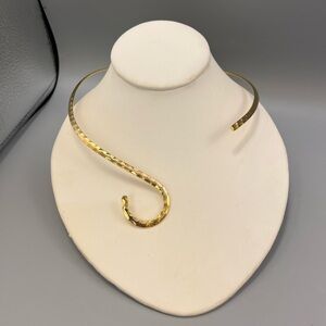 Women's Designer BEST Gold Tone Torques Choker Collar Necklace Fashion Jewelry